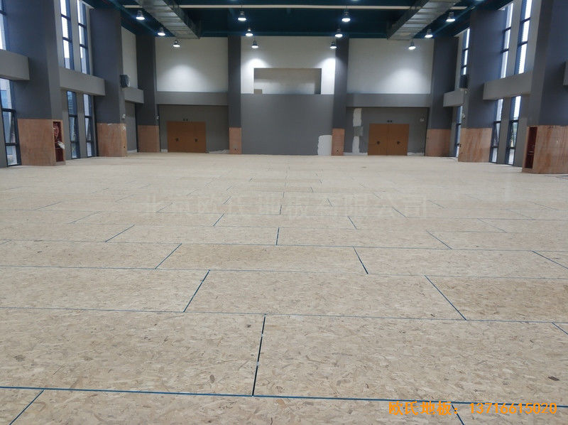 江蘇鹽城金風科技籃球館體育木地板安裝案例2