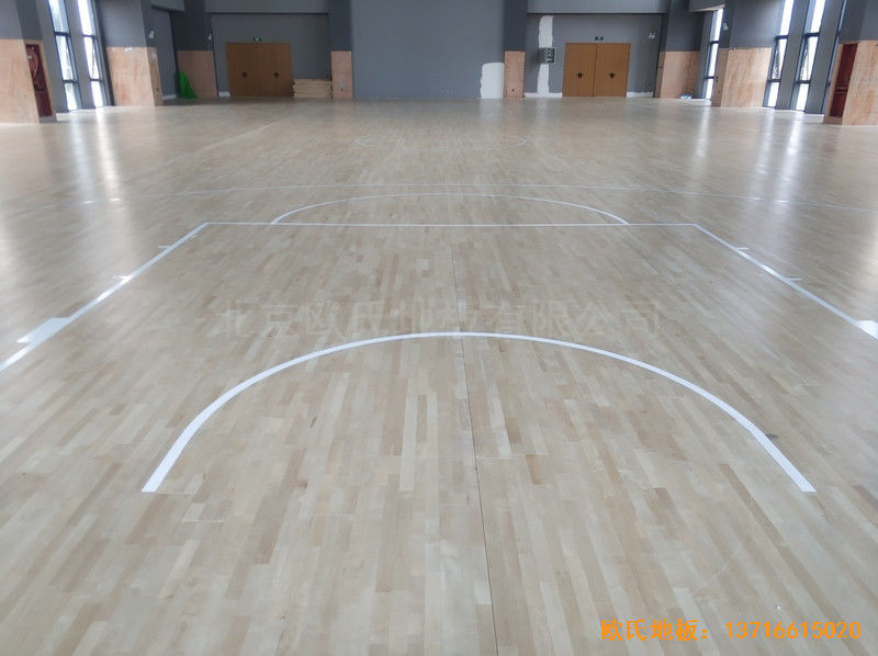 江蘇鹽城金風科技籃球館體育木地板安裝案例5