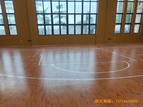 廣東珠海白藤東小學(xué)籃球館體育地板施